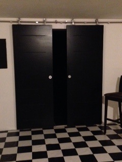 Pose des portes coulissante