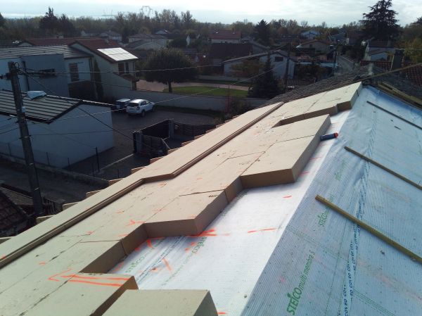 Pose de l' isolation